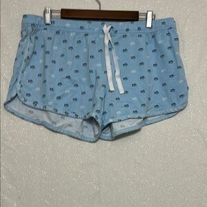 Southern Tide Blue and White Fish Print Lounge Shorts. Size large